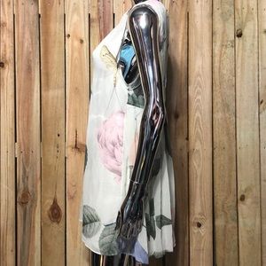 Ted Baker London Green Floral Sheer Top